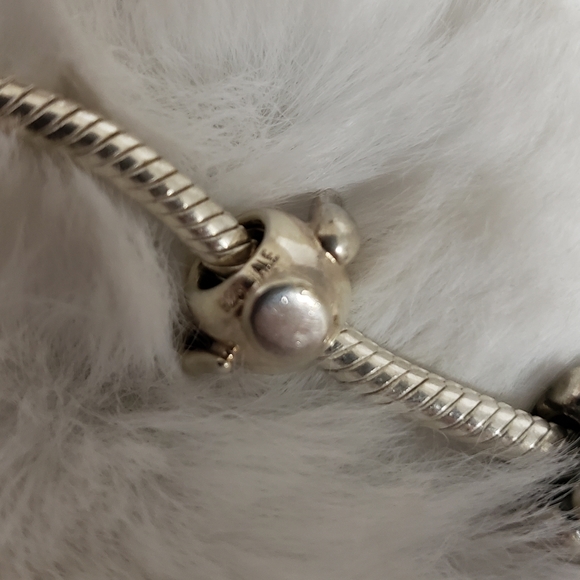 Pandora 11 spacer charm necklace 925 silver - Picture 12 of 13